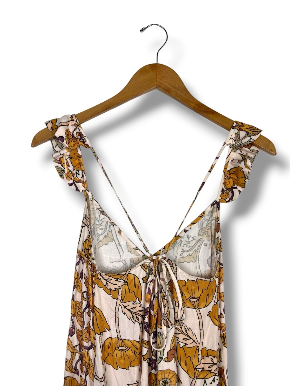Maaji Magdeline Floral Midi Sundress Tie Back Viscose S Made In Colombia Beach - Picture 7 of 12